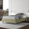 Letto 120x190cm una piazza e mezza sommier in microfibra tè verde LIT137