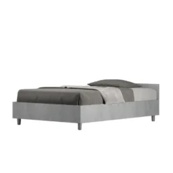 Letto 120x190cm una piazza e mezzo testiera moderna cemento LIT237