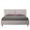 Letto 160x200 matrimoniale contenitore con testiera imbottita con tre bottoni microfibra glicine lilla LIT440