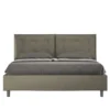 Letto 160x210 matrimoniale design trapuntato con testiera imbottita e bottoni cappuccino LIT431