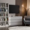 Libreria a colonna 25x182 cm salvaspazio bianco opaco LBT19