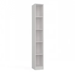 Libreria a colonna 25x182 cm salvaspazio bianco opaco LBT19