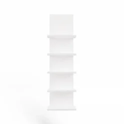 Libreria a muro 29,5x100 cm a 5 ripiani bianco opaco LBT22