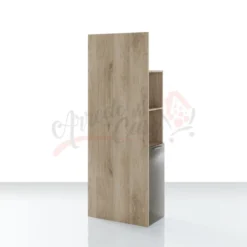 Libreria a una colonna rovere chiaro e grigio cobalto lucido LUI13