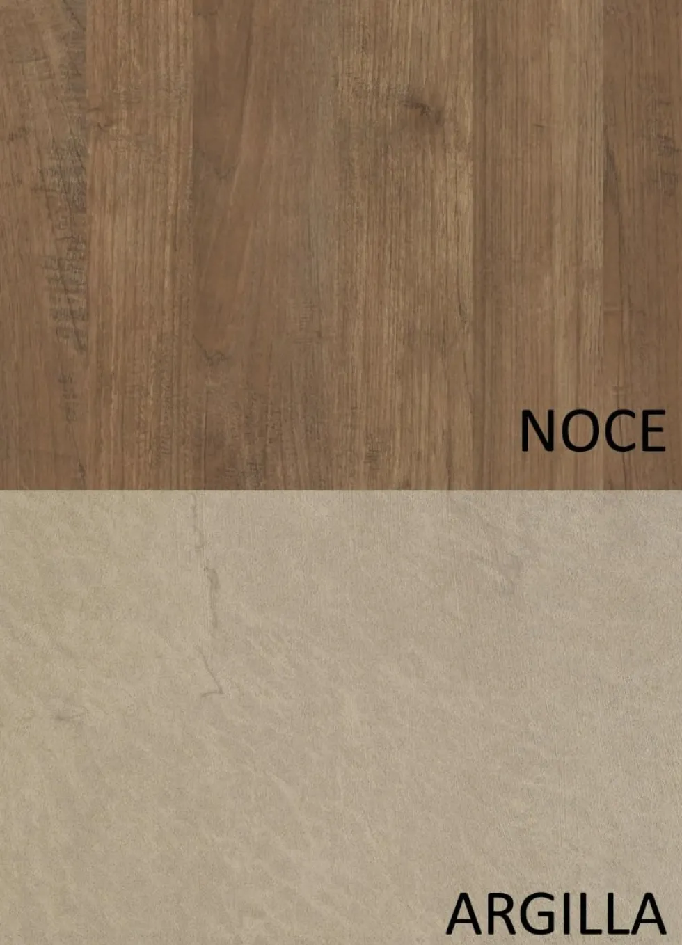 Libreria elegante piccola a parete 136x186 cm argilla e noce LBL5