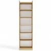 Libreria moderna 50x183 cm 7 ripiani rovere LBT23