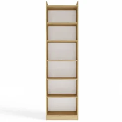 Libreria moderna 50x183 cm 7 ripiani rovere LBT23