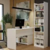 Libreria moderna 50x183 cm 7 ripiani bianco opaco LBT23