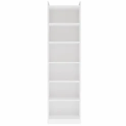 Libreria moderna 50x183 cm 7 ripiani bianco opaco LBT23