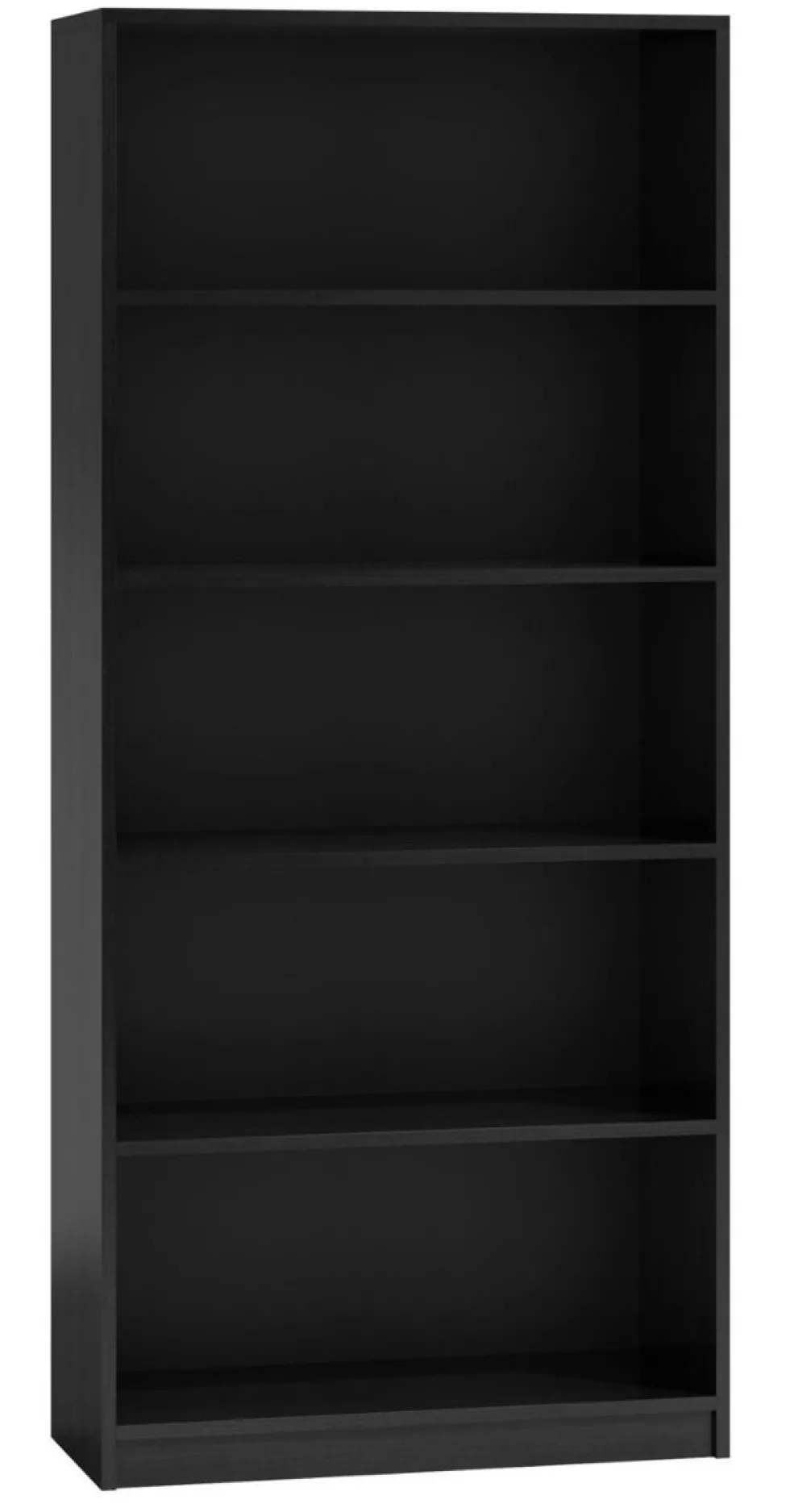 Libreria moderna 80x182x30 cm con 4 ripiani nera LBT3