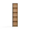 Libreria moderna 182x40x30 cm con 4 ripiani rovere e nero LBT1