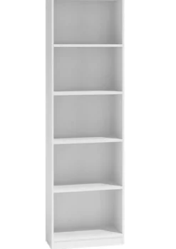 Libreria moderna 182x40x30 cm con 4 ripiani bianca LBT1