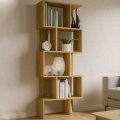 Libreria moderna 59,5x140x30 cm rovere naturale LBT9