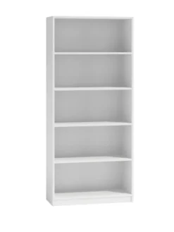Libreria moderna 60x182x30 con 4 ripiani cm bianca LBT2