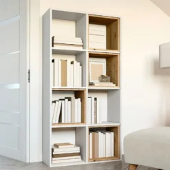 Libreria salvaspazio 147x75 cm bianca LBT15
