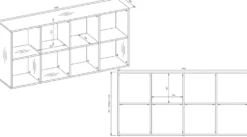 Libreria salvaspazio 147x75 cm rovere chiaro LBT15