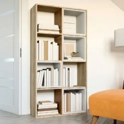 Libreria salvaspazio 147x75 cm rovere chiaro LBT15