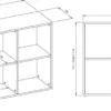 Libreria salvaspazio 110x75 cm rovere LBT14