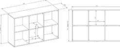 Libreria salvaspazio 110x75 cm rovere LBT14