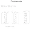 Libreria 224x186 cm a parete grande grafite LBL1