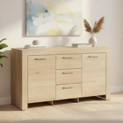 Madia classica in legno rovere chiaro MI3