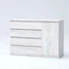 Madia grande per soggiorno 120x86 cm con 4 cassetti bianco legno MG7