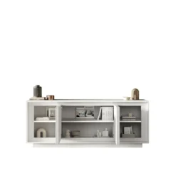 Madia moderna a 4 ante 207x80 cm bianco opaco ML56