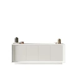 Madia moderna a 4 ante 207x80 cm bianco opaco ML56