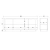Madia moderna a 4 ante 207x80 cm grafite ML56
