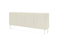 Madia moderna 195 cm con 4 ante push to open beige cashmere MALK42