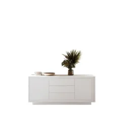 Madia moderna con 3 cassetti 184x80 cm bianco opaco ML55