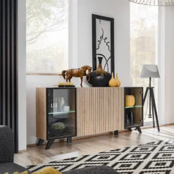 Madia moderna con luci a LED 160x82 MP25