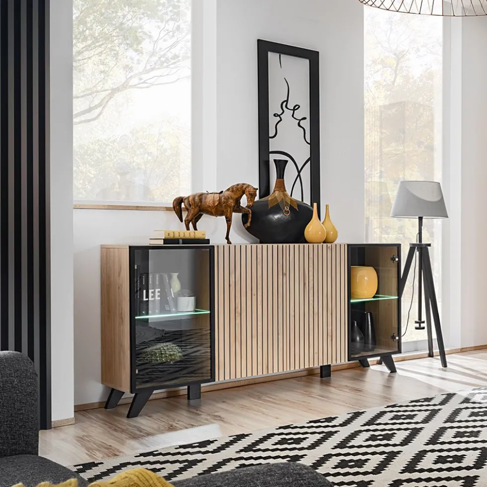 Madia moderna con luci a LED 160x82 MP25