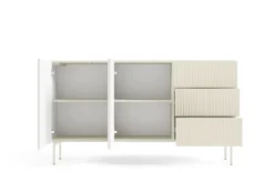 Madia moderna da soggiorno 2 ante e 3 cassetti beige cashmere MALK44