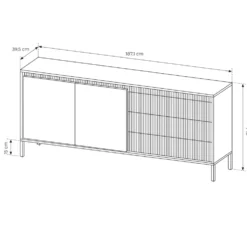 Madia moderna 187x81cm beige MALK35