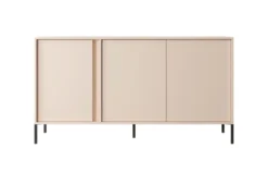 Madia moderna 153x81cm con luce LED 3 ante beige MALK7
