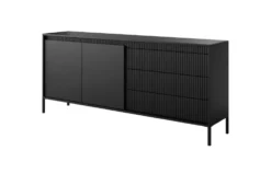 Madia moderna 187x81cm nero MALK35