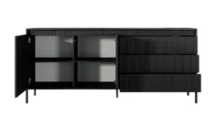 Madia moderna 187x81cm nero MALK35