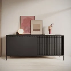 Madia moderna 187x81cm nero MALK35