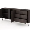 Madia moderna 195,2x81,2 con 2 ante e 3 cassetti in quercia scuro MALK48