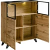 Madia rovere chiaro con vetrinette MP17