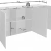 Madia 181x84 moderna per living con tre ante battenti rovere serigrafato ML36