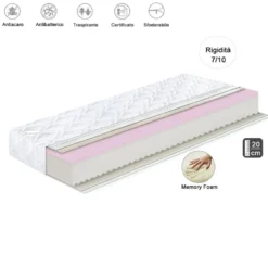 Materasso in poliuretano espanso e Memory Foam alto 20 cm MBG2