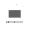 Mensola porta tv 138x19 cm rovere PTL29