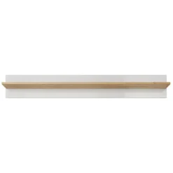 Mensola 138x20cm bianco e rovere MLK1