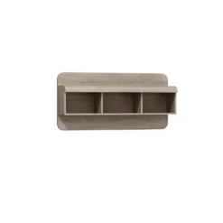 Mensola 120x56cm con 3 vani a giorno grigio effetto legno MLK2
