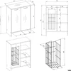 Mobile bagno salvaspazio 66x90 cm a 2 ante con portabiancheria cashmere MBT5