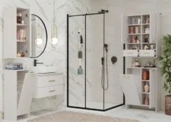Mobile bagno salvaspazio 66x90 cm a 2 ante con portabiancheria cashmere MBT5