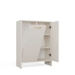 Mobile bagno salvaspazio 66x90 cm a 2 ante con portabiancheria cashmere MBT5