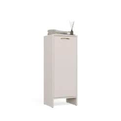 Mobile bagno salvaspazio 35x90 cm con anta e ripiani cashmere MBT3
